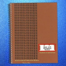 MARANTZ 2275 Stereophonic Receiver Instruction Manual SPIRAL BOUND- TOUGH JACKET