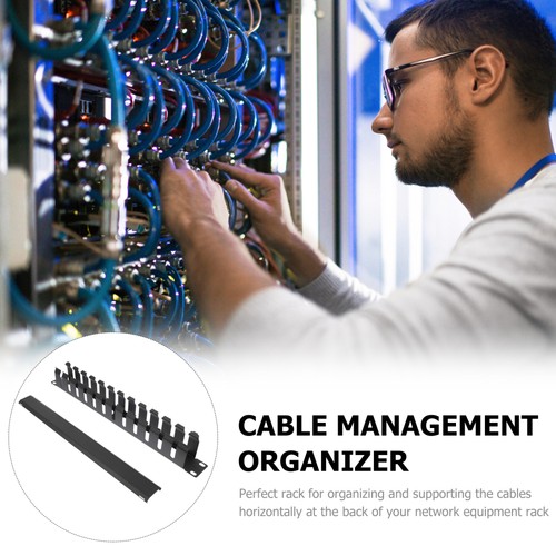 Metal Wire Rack Holders Cable Server Network Management Supply Horizontal Mount - Afbeelding 7 van 12