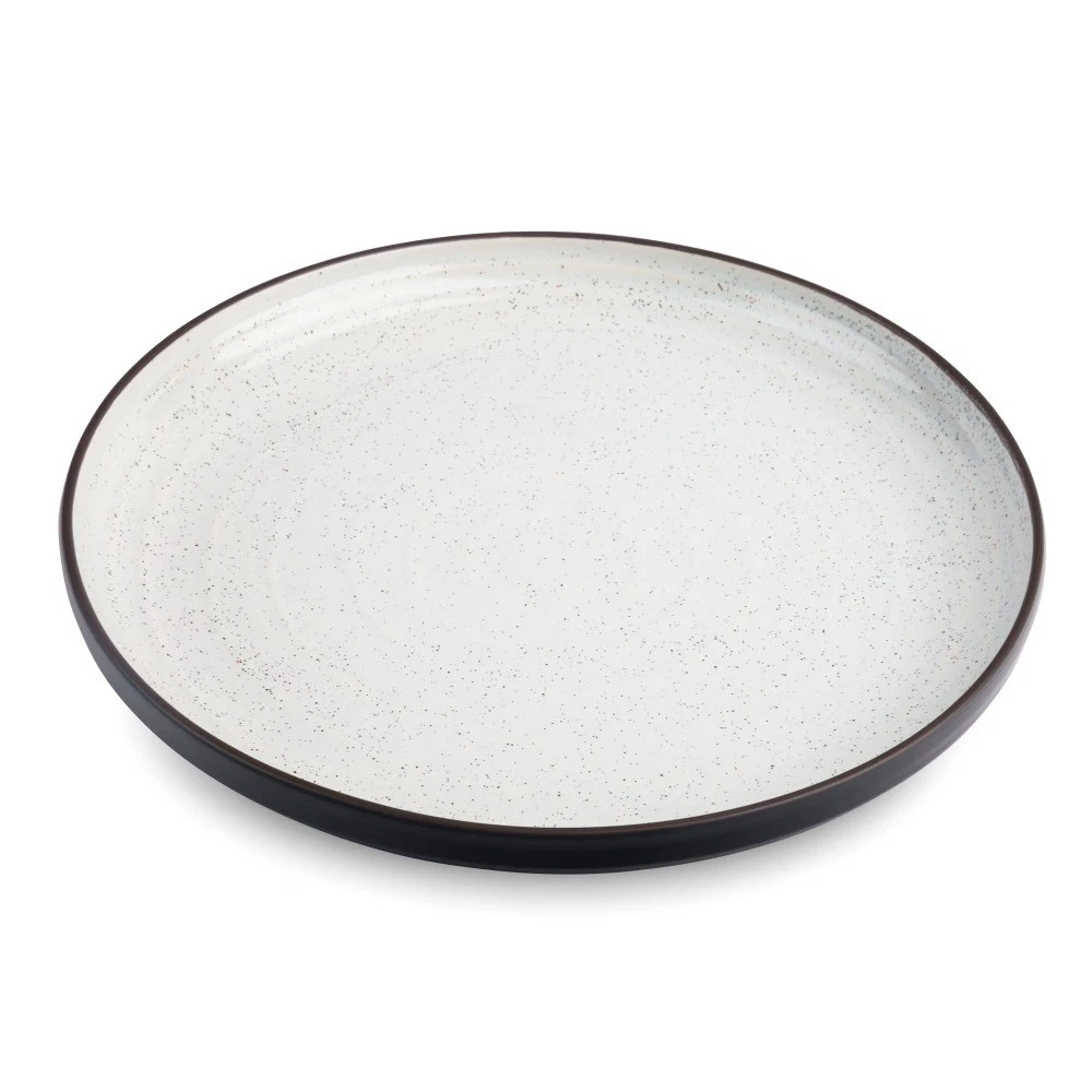 Ceramic Dinner Plate, 10.5 Inch Round Stoneware Plate for Daily Use, Microwave &
