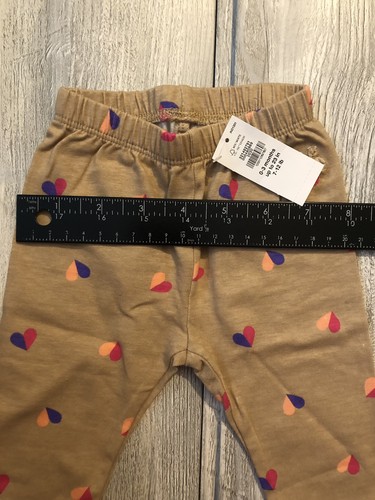 Baby Gap Girls 0-3 Months Heart Print Leggings Brown Color EB1D24 - Picture 5 of 5