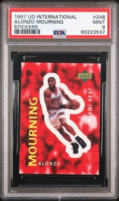 1997-98 Upper Deck Collector's Choice Stick Ums Alonzo Mourning #S14 PSA 9