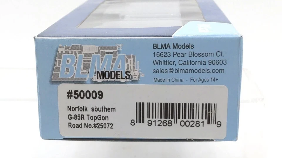 BLMA Models 50009 HO Scale Norfolk Southern G-86R TopGon Gondola #25072 NIB - Image 2 of 2