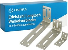 Edelstahl Winkelverbinder Langloch Langlochwinkel Winkel Verbinder Holzverbinder
