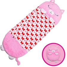 Large Sleeping Bag Happy Napping Napper Kids FUNNY Pillow Warm Camping 180cm NEW