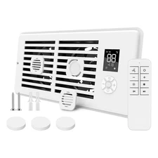 Quiet Register Booster Fan Heating / Cooling 4x10" 3 Modes 10 Speed Timer Remote