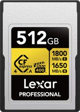 Lexar - 512GB GOLD CFexpress 4.0 Type A Memory Card, for Photographers, Vide...