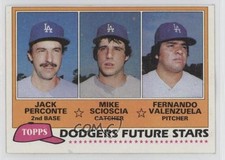 1981 Topps Future Stars Jack Perconte Mike Scioscia Fernando Valenzuela 05w6
