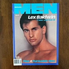 Advocate Men July 1991, Collectors Item, gay interest, nude males, Lex Baldwin