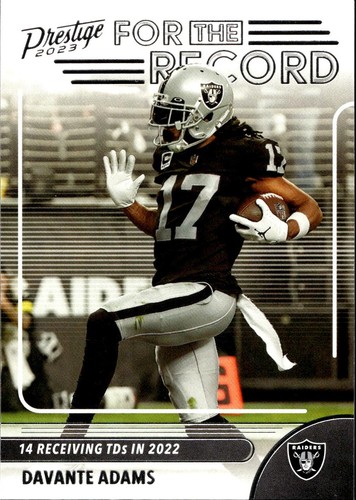 Davante Adams #8 2023 Panini Prestige For the Record card