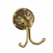 Antique Brass Towel Hook, Wall Mounted Bathroom Hook for Clothing  Robe Hang...