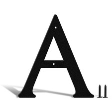 4 Inch Metal House Numbers and Letters, Black Modern Address Signs, Outdoor Mail