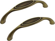 6 Pack Vintage Bronze Drawer Pulls, 3/4 Inch Hole Center, Antique Cabinet Handle