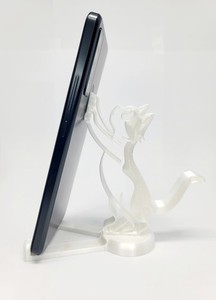 Cell Phone/Tablet Stand White Cat Shaped Smartphone and Small Tablets Kindle