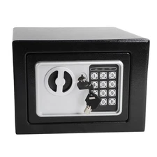 Mini Wall-in Style Electronic Code Metal Steel Box Safe Case 17EF Black Durable