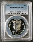 1969 S Proof 50c Kennedy Silver Half Dollar PCGS PR68 CAM