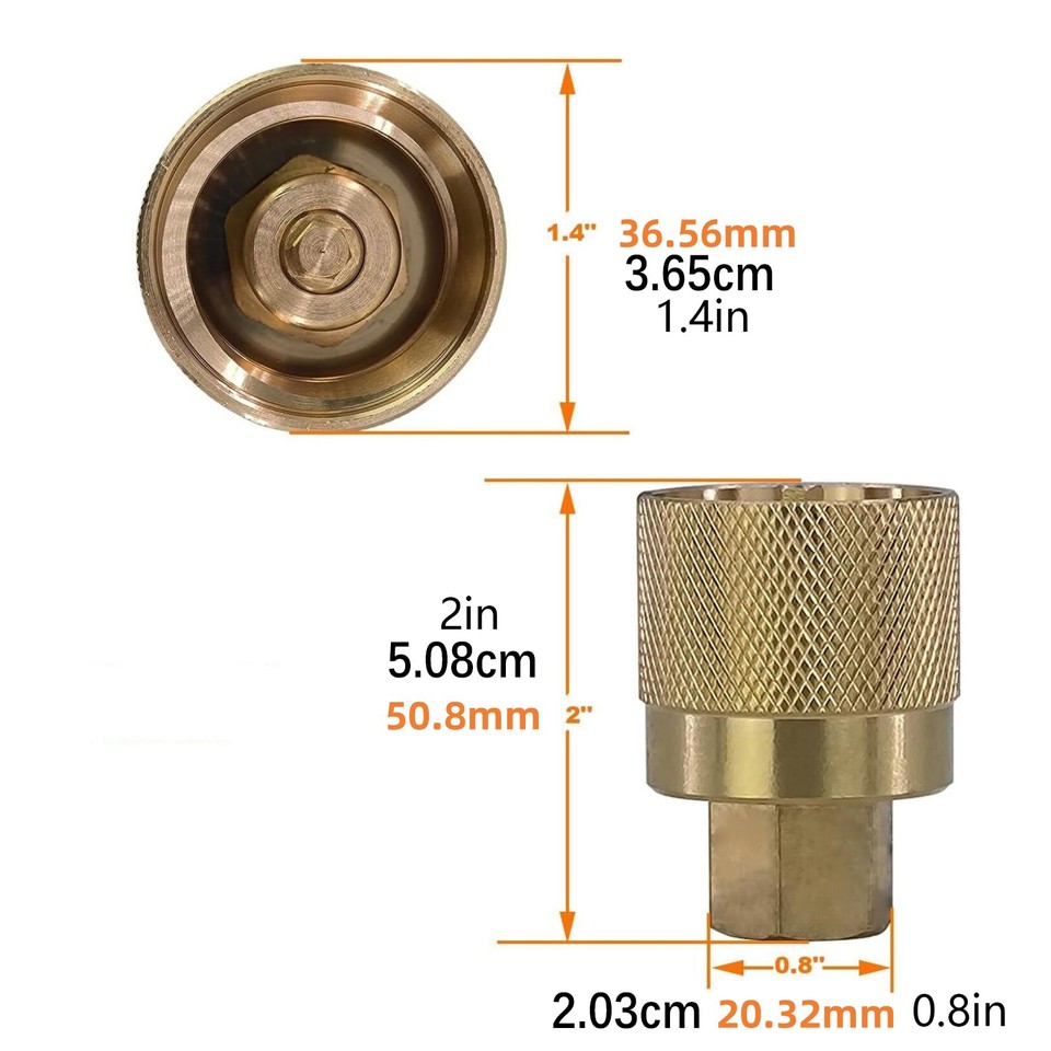 Propane Connector Adapter 1x RE7141F Forklift Propane Tank Adapter Female Connector Widely ...