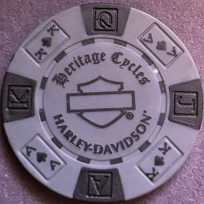 Harley Davidson A/K/Q/J Poker Chip Heritage Cycles in Fort Walton, FL   CLOSED