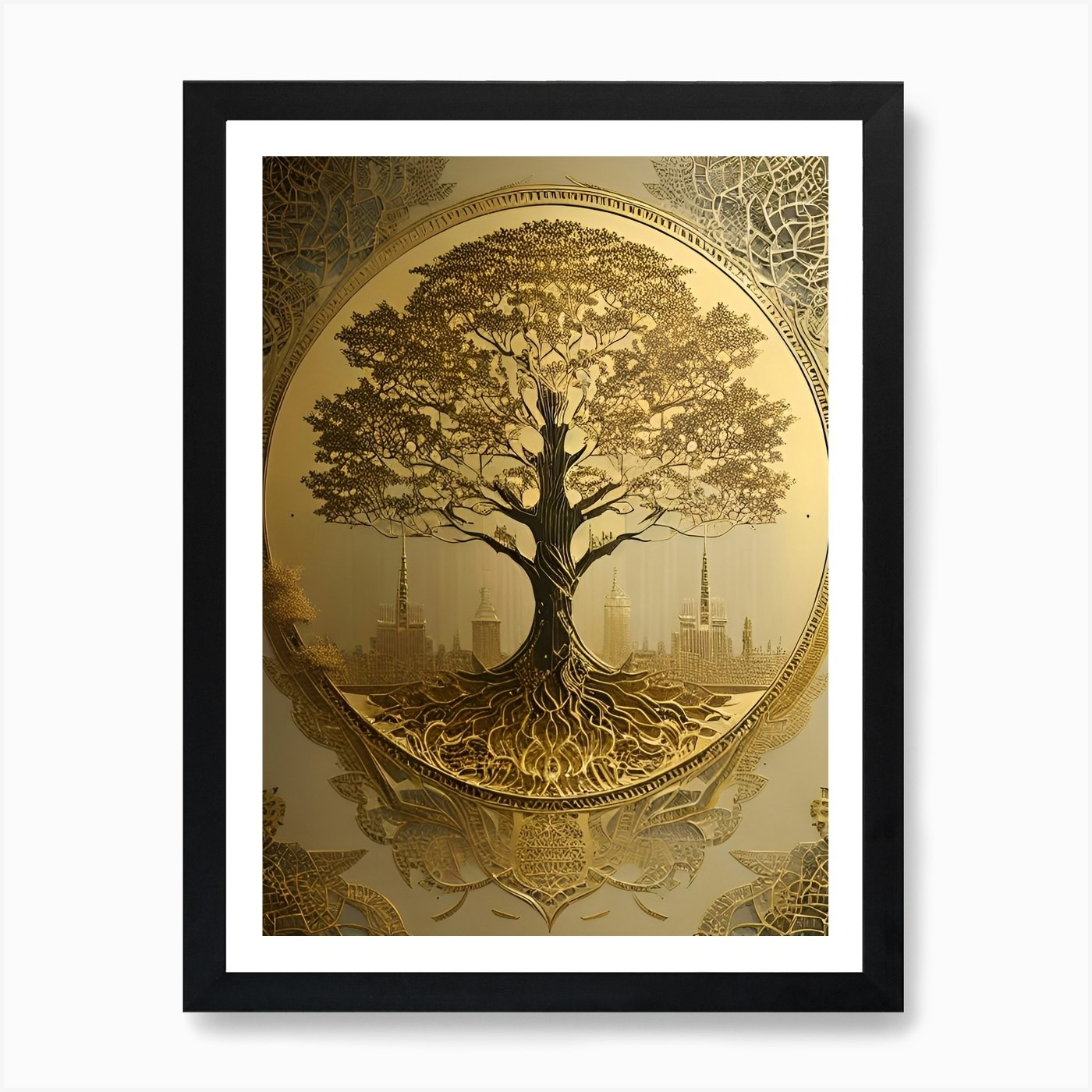 Tree of Life 289 Framed Art Print Canvas Wall Decor Picture