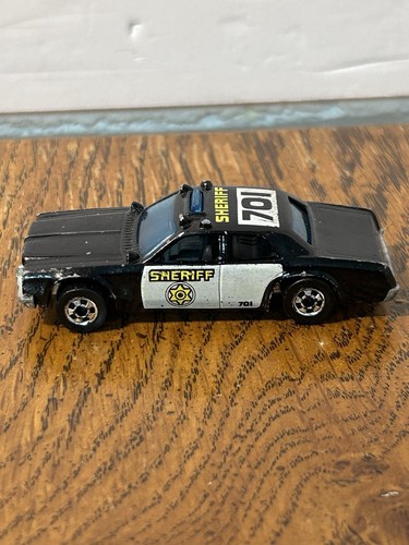 Vintage Hot Wheels Mainline Dodge Monaco Sheriff Patrol nero 1984 Hong Kong - Foto 2 di 8
