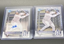 2025 Bowman Chrome - 1st Bowman Stiven Marinez Base Auto & Laser Refractor NYY