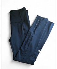 Lululemon Hit It Tights Women  s 4 Black Ankle Stretch Drawstring Pockets Yoga