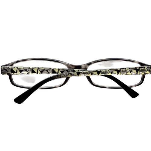 Gamma Ray Optics Reading Glasses FRAMES Marble Geometric Yellow Temples Artsy
