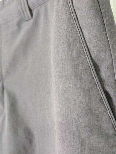 Cutter & Buck Chino Golf Shorts Men's 34 Gray Banded Waist Lightweight Logo - Picture 2 of 7