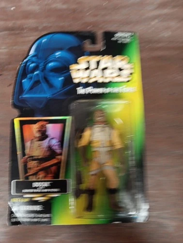 Star Wars Power of the Force Bossk Kenner 1996 Green Card w/ Hologram