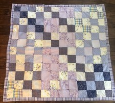 Handmade Purple Square Patchwork Quilt 43"x43"