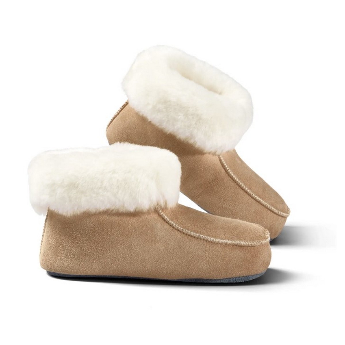 APL Pantofole in pelle di agnello Fellhof ciabatte suola in pelle bambini marrone chiaro taglia 33 perfette