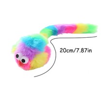 Rainbow Plush Rat Cat Toy Bite Resistant Durable Self Entertainment Chew Toy
