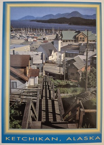 Vintage Postcard Harbor Ketchikan Alaska 4x6