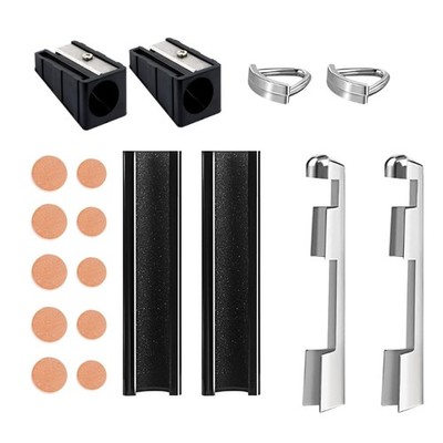 16Pcs Billiard Cue Repair, Pool Cue Repair Kits Including Cue Clamps Cue Tips