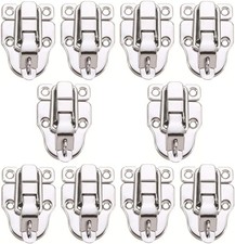 10Pack Metal Duckbilled Box Hasp Lock Toggle Latch Catch for Wooden Case Boxes T