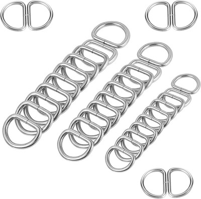 Halbrunder D-Ring, Metall-D-Ring, D Ringe Schnalle, 30 Stück D-Ring, Halbringe S