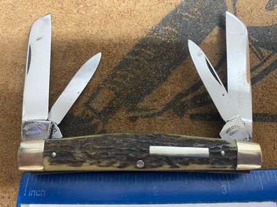 Voss Cut Co. 573 Congress Knife, Genuine Stag Handles