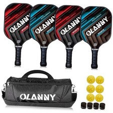 Graphite Pickleball Paddles Set- Premium Twill Pickleball Paddles 4 pack