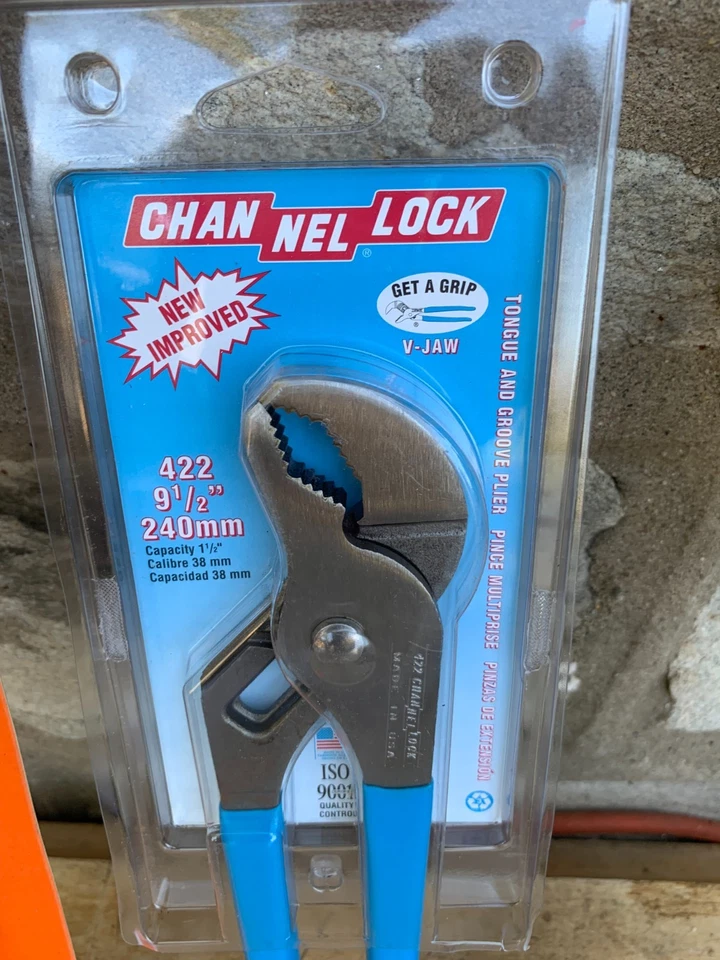 Alicates de lengüeta y ranura Channel Lock 422 herramienta de recogida Stanley Job Master Ullman Foto 2 de 4