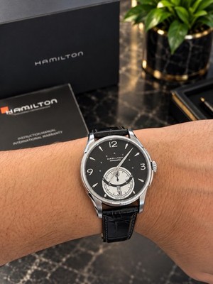 Hamilton Jazzmaster Automatic H325550 Black Dial Swiss Watch Box & Booklet