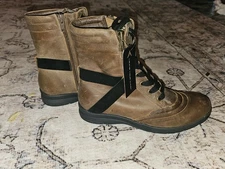 LGND Brown Leather Mens Size 9 Boots NWT. Lace & Zipper