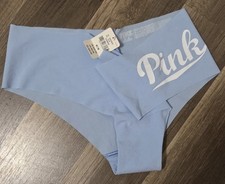 Victoria's Secret PINK Medium Blue No Show Low Rise Cheekster Panties Underwear