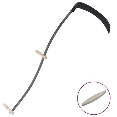 Sense mit Schleifstein 145 cm Sichel Sense mit langem Stiel vidaXL