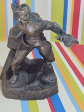 Vintage UKRAINE Soviet Bronze Figurine Red Army Soldier  USSR Nimor World War II