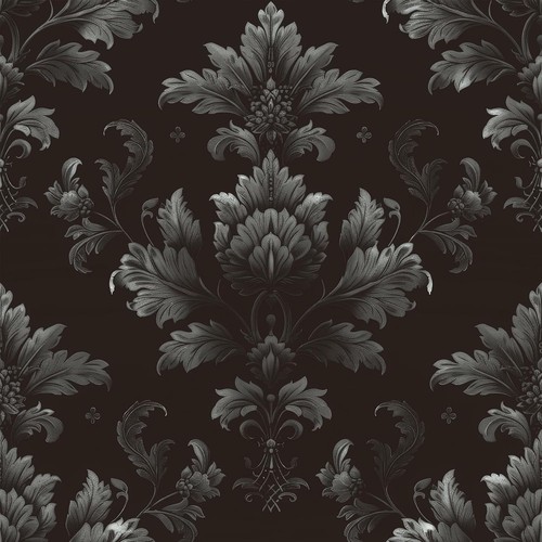 FLFK Peel and Stick Gothic Floral Wallpaper, 16in 16" x 64", GW5532 - Picture 1 of 6
