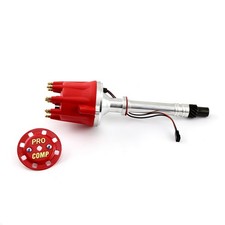 Chevy 348 409 Tall Block 8000 Series Pro Billet Distributor Red Screw-on 8393