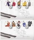 GB ROYAL MAIL FDC 2012 GREAT BRITISH FASHION STAMP SET  PAIR COVERS HANDWRITTEN