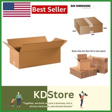 22x10x6 Kraft Flat Corrugated Shipping  Storage Boxes Pack of 25 