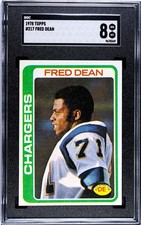 Fred Dean 1978 Topps #217 San Diego Chargers NFL HOF RC SGC 8 