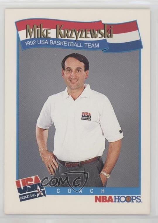 1991-92 NBA Hoops Mike Krzyzewski #588 Rookie RC 1m4g
