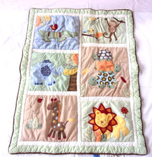 Tiddliwinks Baby Crib Quilt Blanket Jungle Theme Monkey Turtle Lion Giraffe Croc